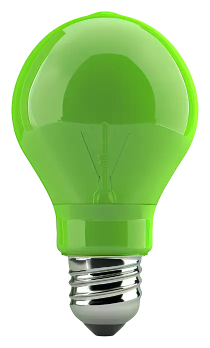 Green Light Bulb Design