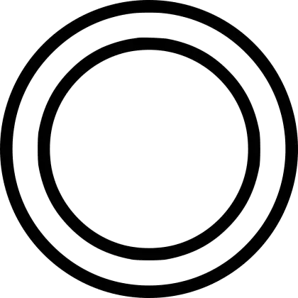 Black Double Circle Outline Design