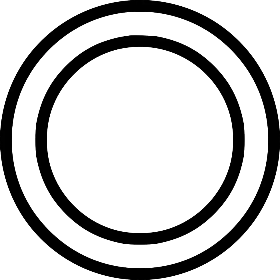 Black Double Circle Outline Design
