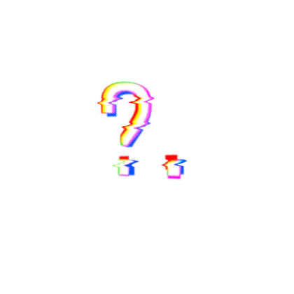 Glitch Question Mark Symbol