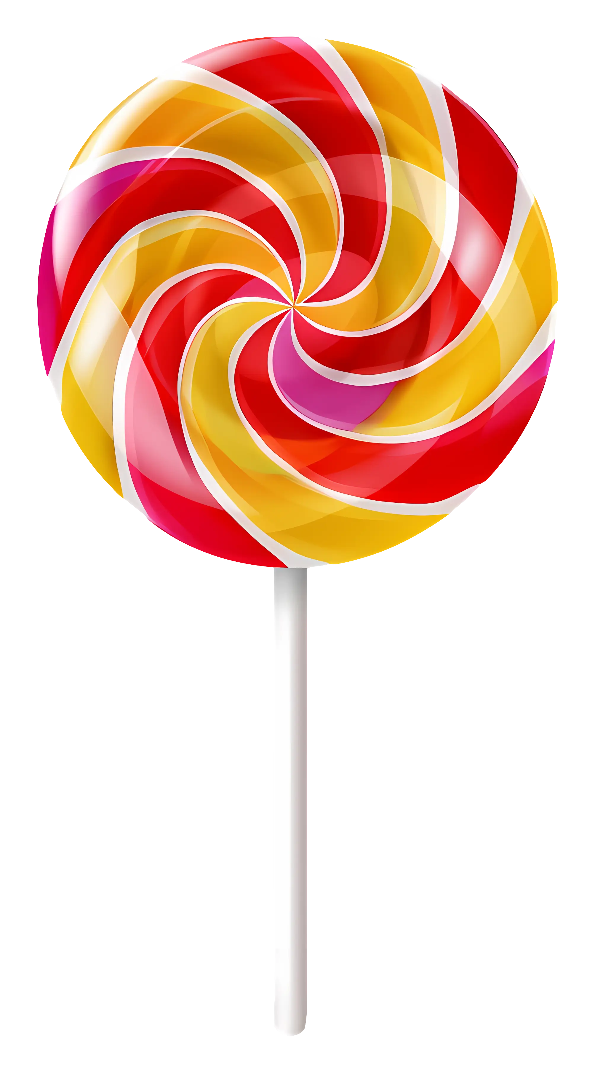 Red and Yellow Swirl Lollipop Candy
