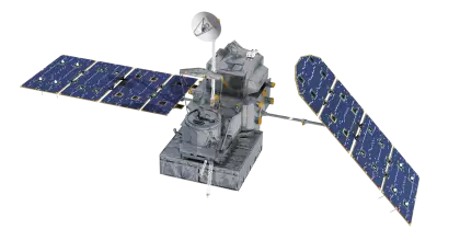 Space Satellite with Solar Panels