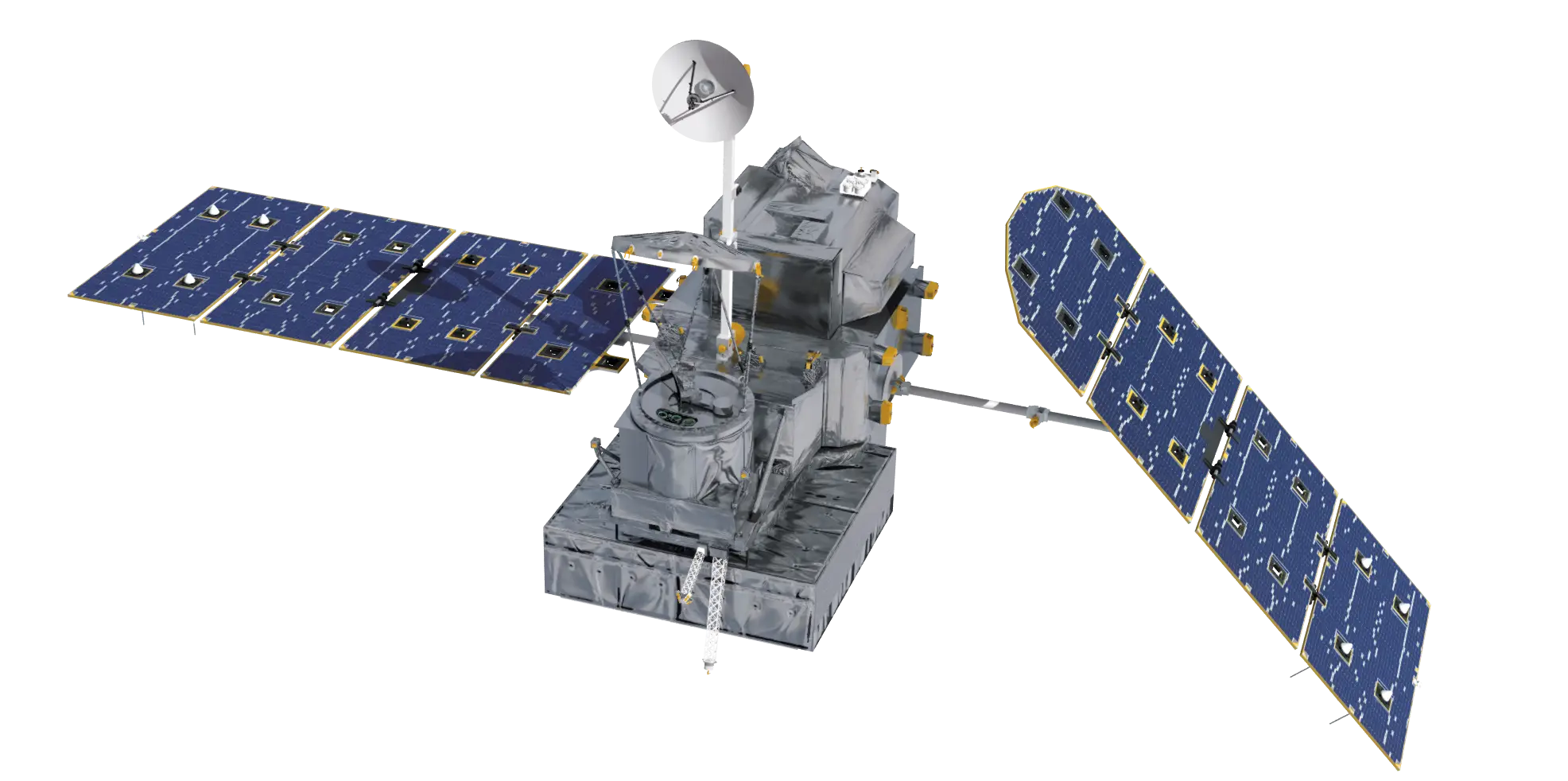 Space Satellite with Solar Panels