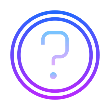 Blue Gradient Question Mark Icon