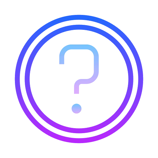 Blue Gradient Question Mark Icon