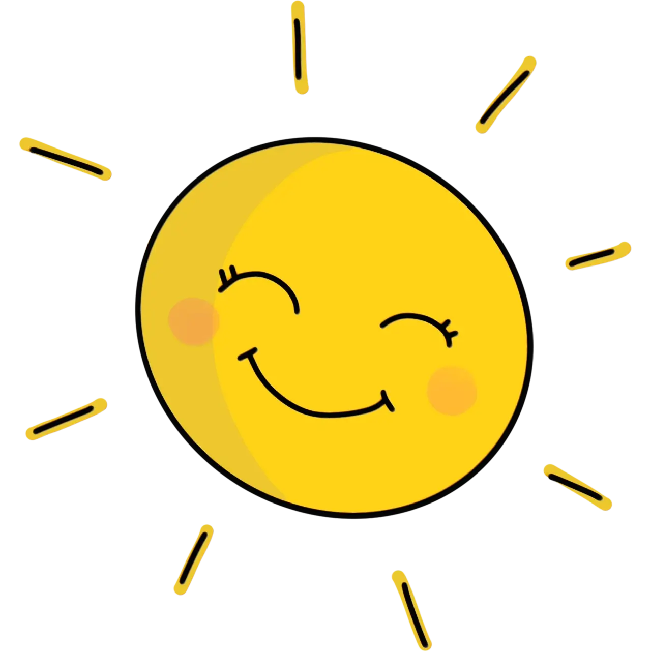 Smiling Sun Illustration with Cheerful Vibes