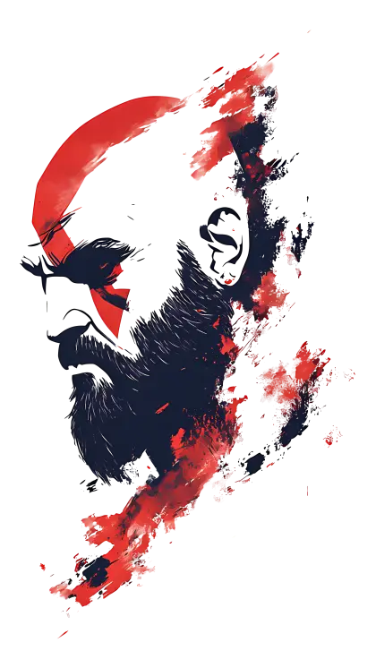Warrior with Red Paint