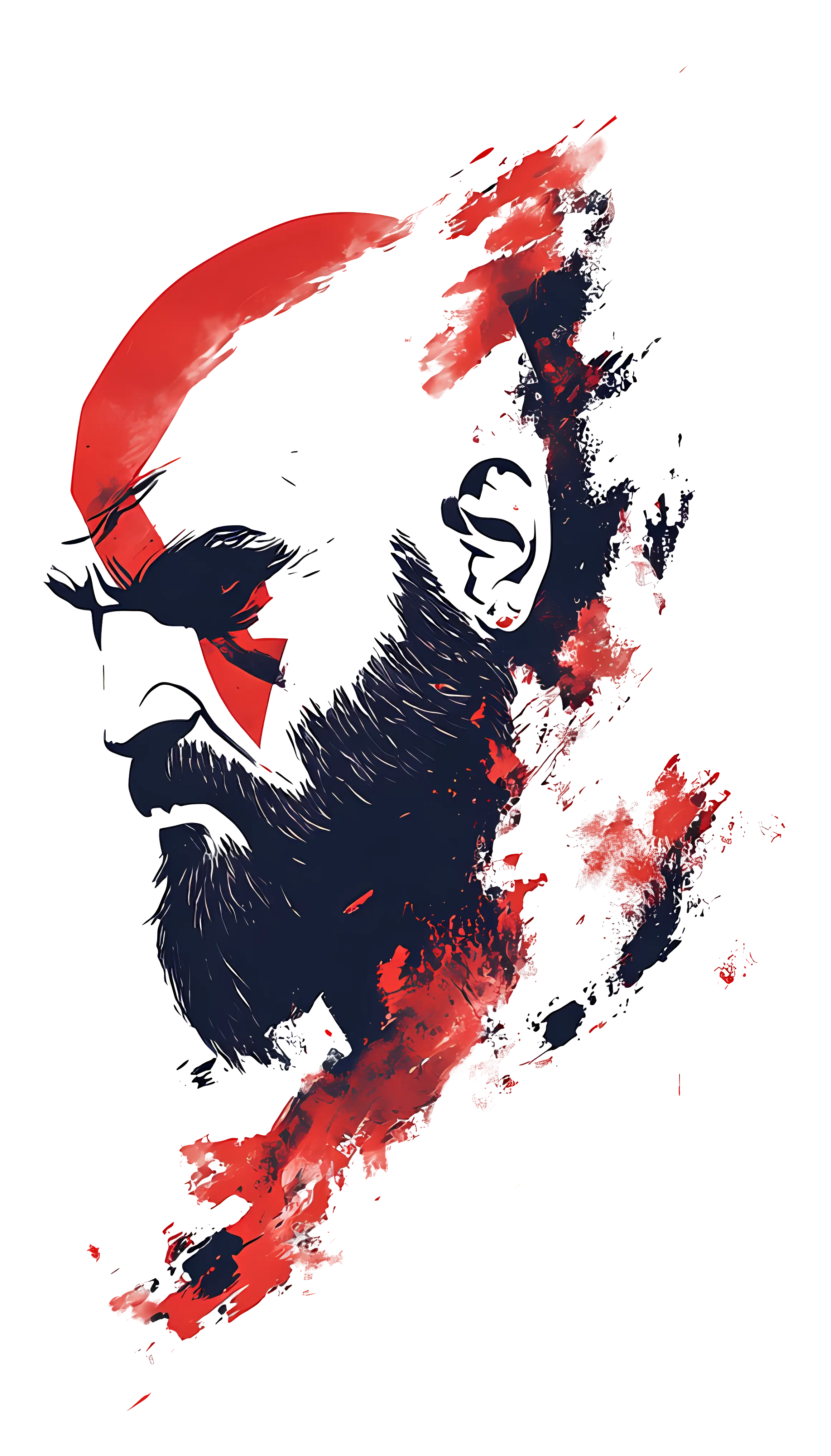 Warrior with Red Paint