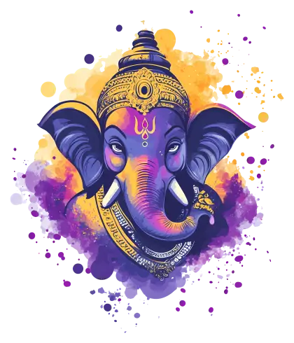 Colorful Ganesha Illustration