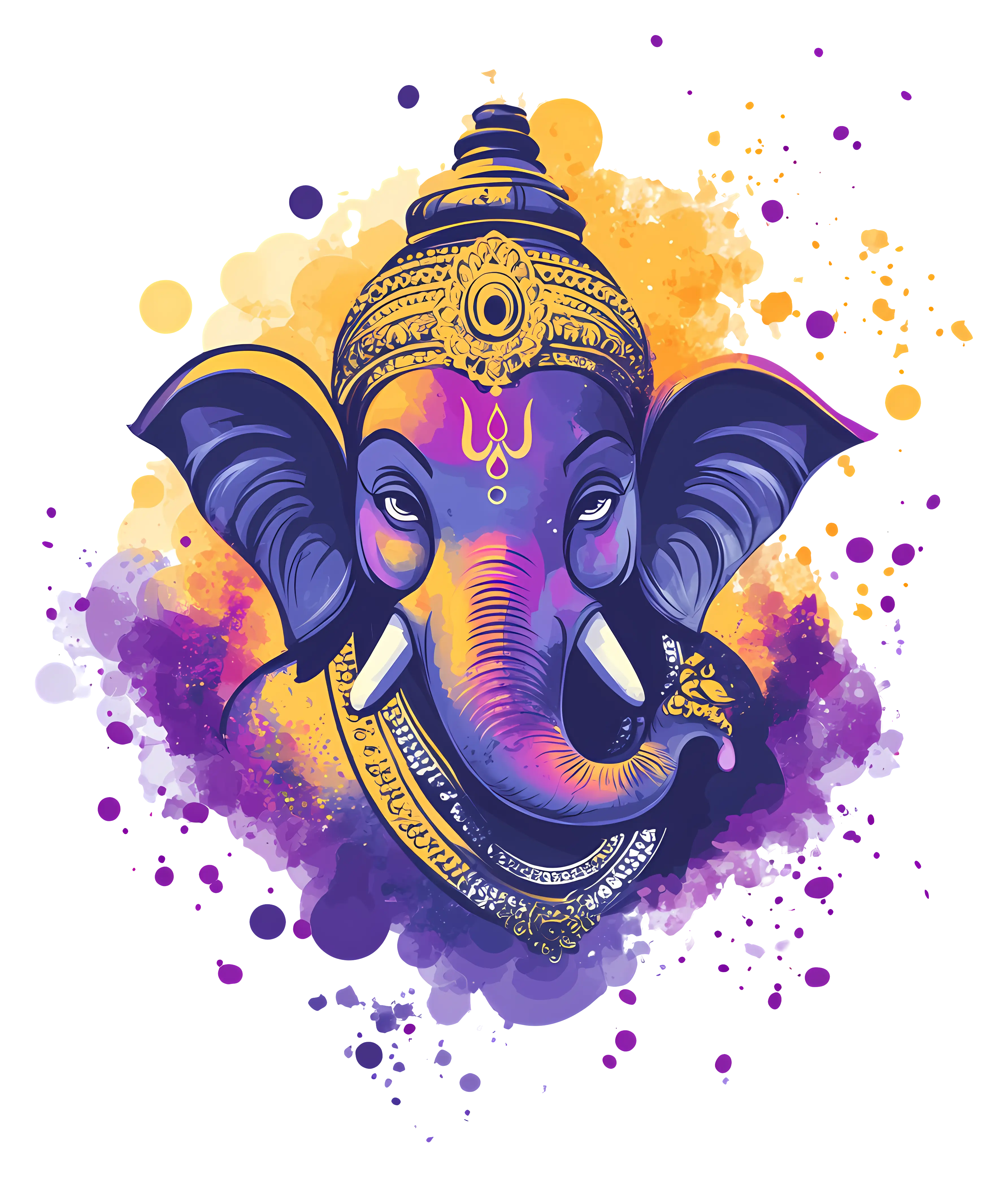 Colorful Ganesha Illustration