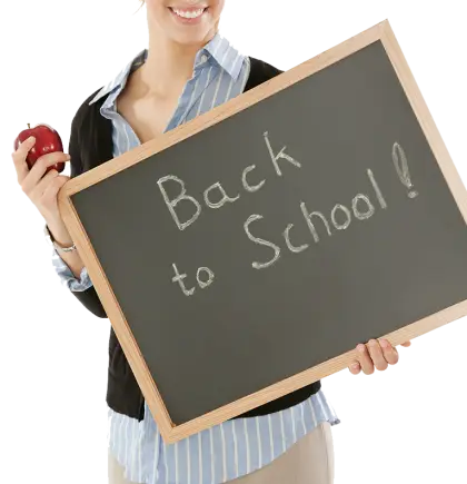 Back to School Chalkboard with Apple