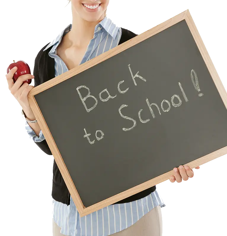 Back to School Chalkboard with Apple
