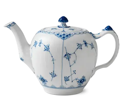 Elegant Blue and White Porcelain Teapot