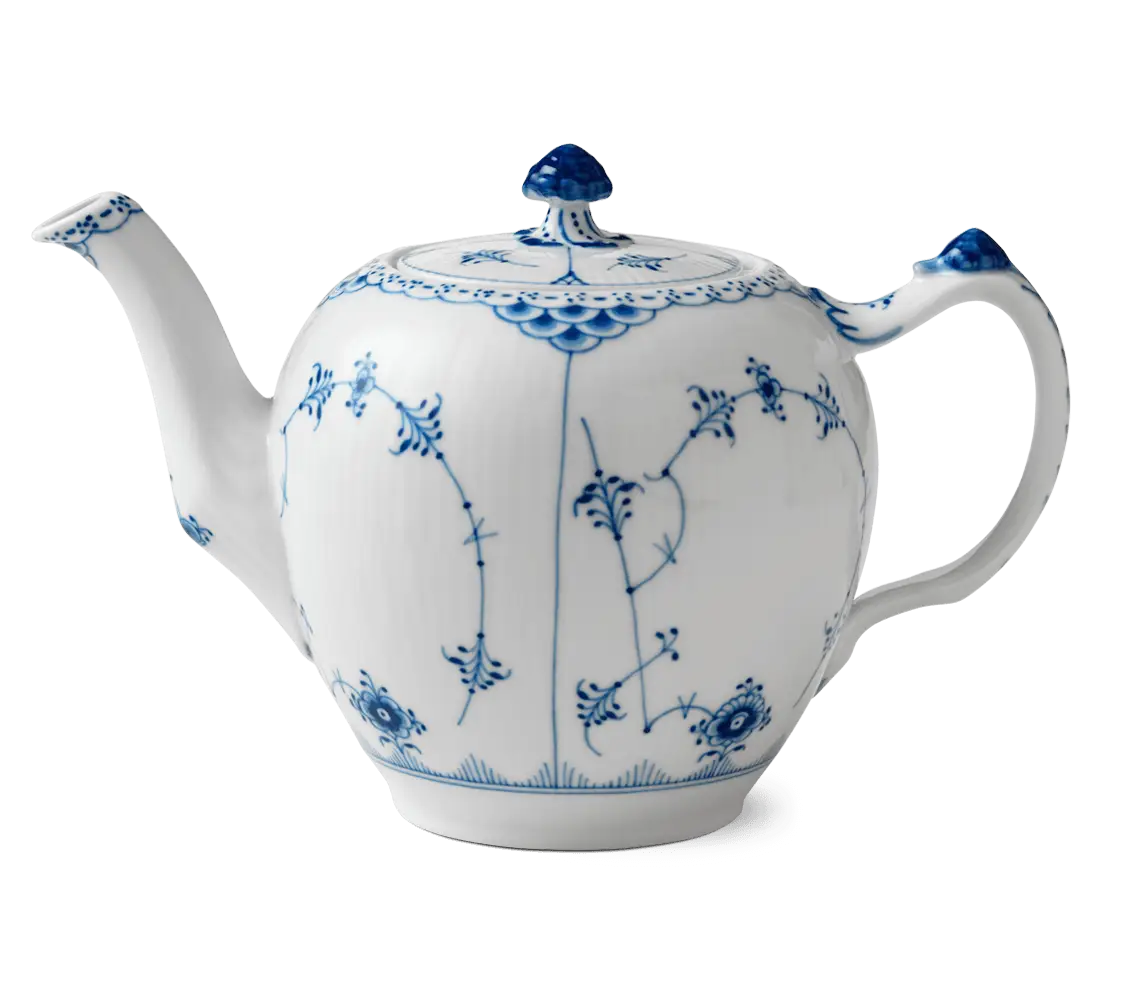Elegant Blue and White Porcelain Teapot