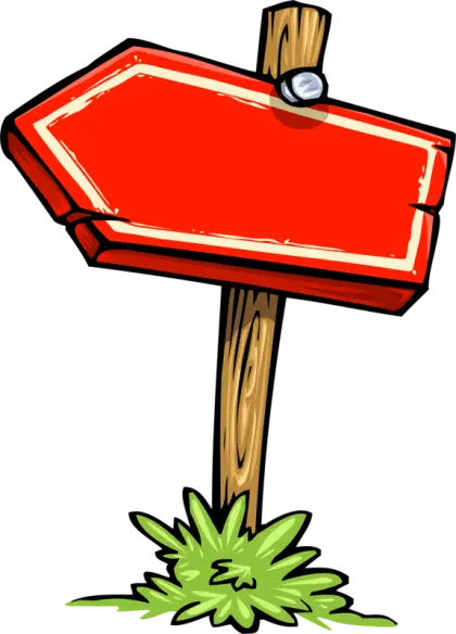 Red Signpost Illustration