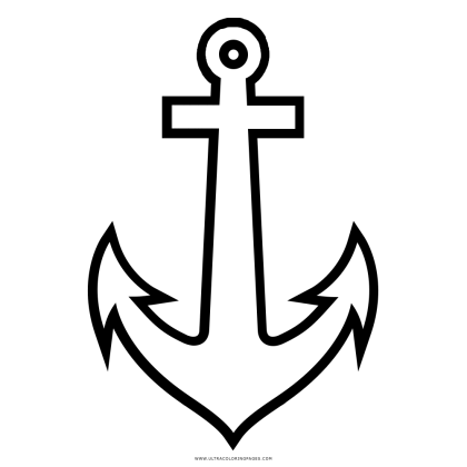 Nautical Anchor Outline Symbol