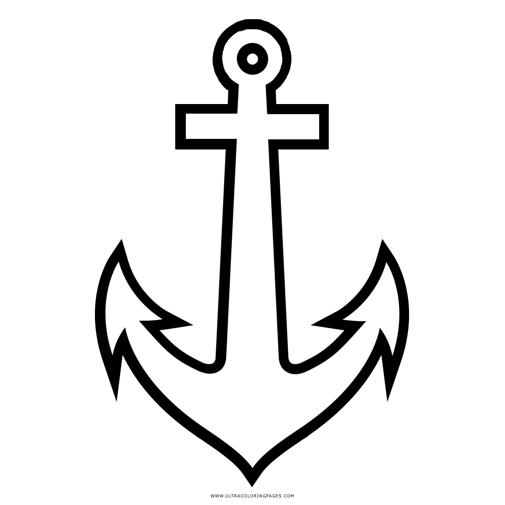 Nautical Anchor Outline Symbol