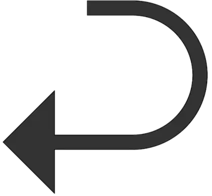 Black Left U-Turn Arrow