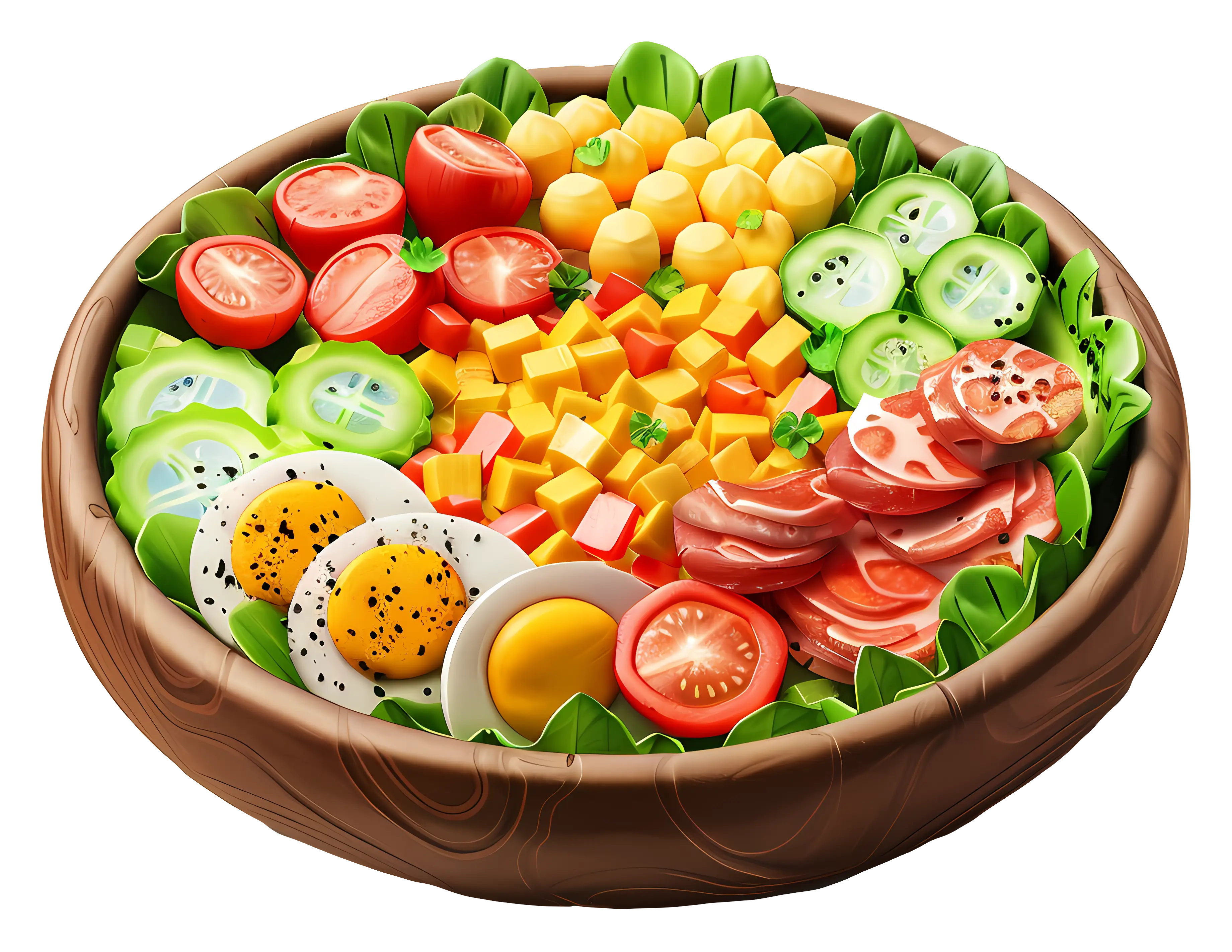 Gourmet Salad Bowl with Fresh Vegetables