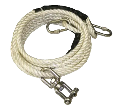 Coiled Rope with Metal Hooks
