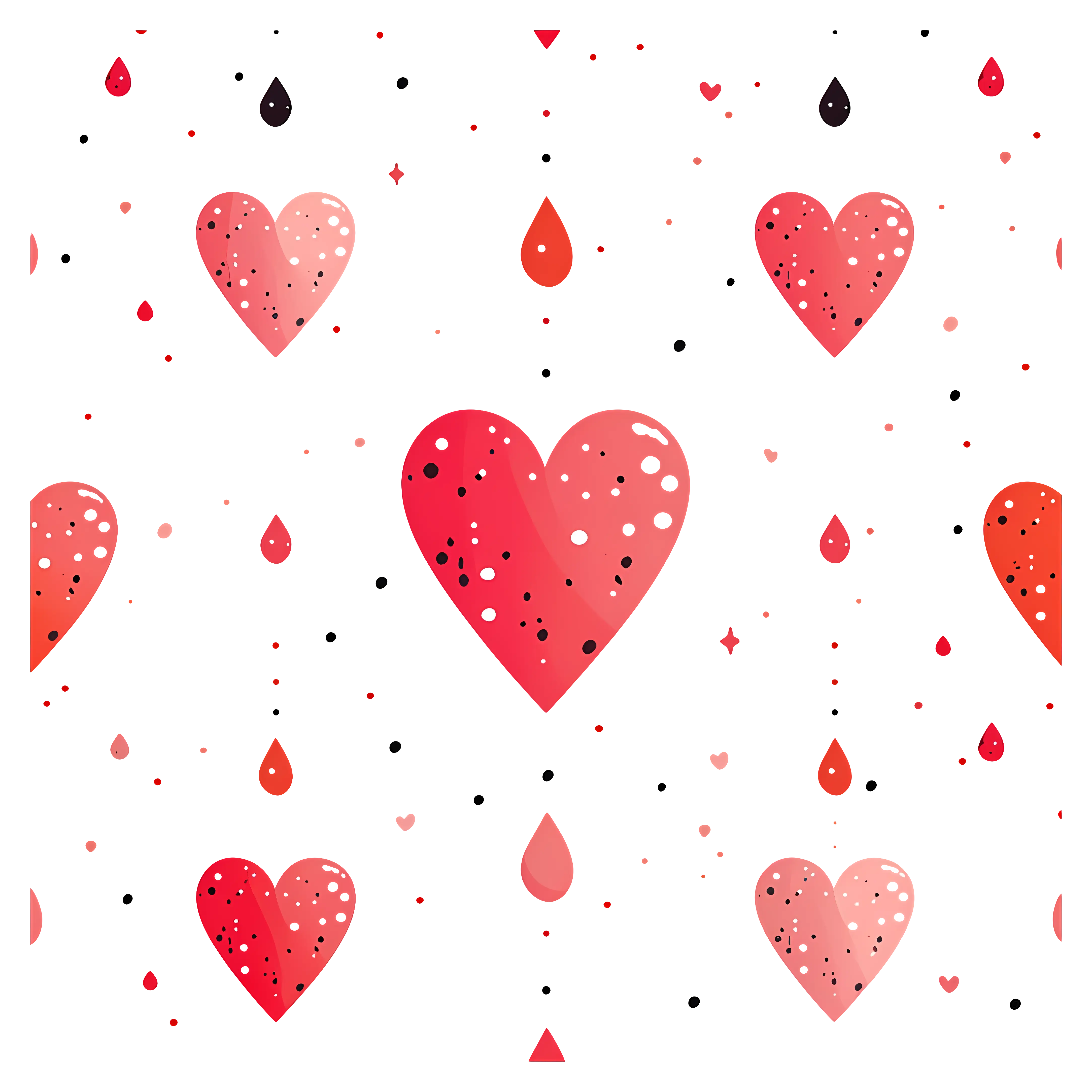 Pattern of Hearts for Valentine's Day