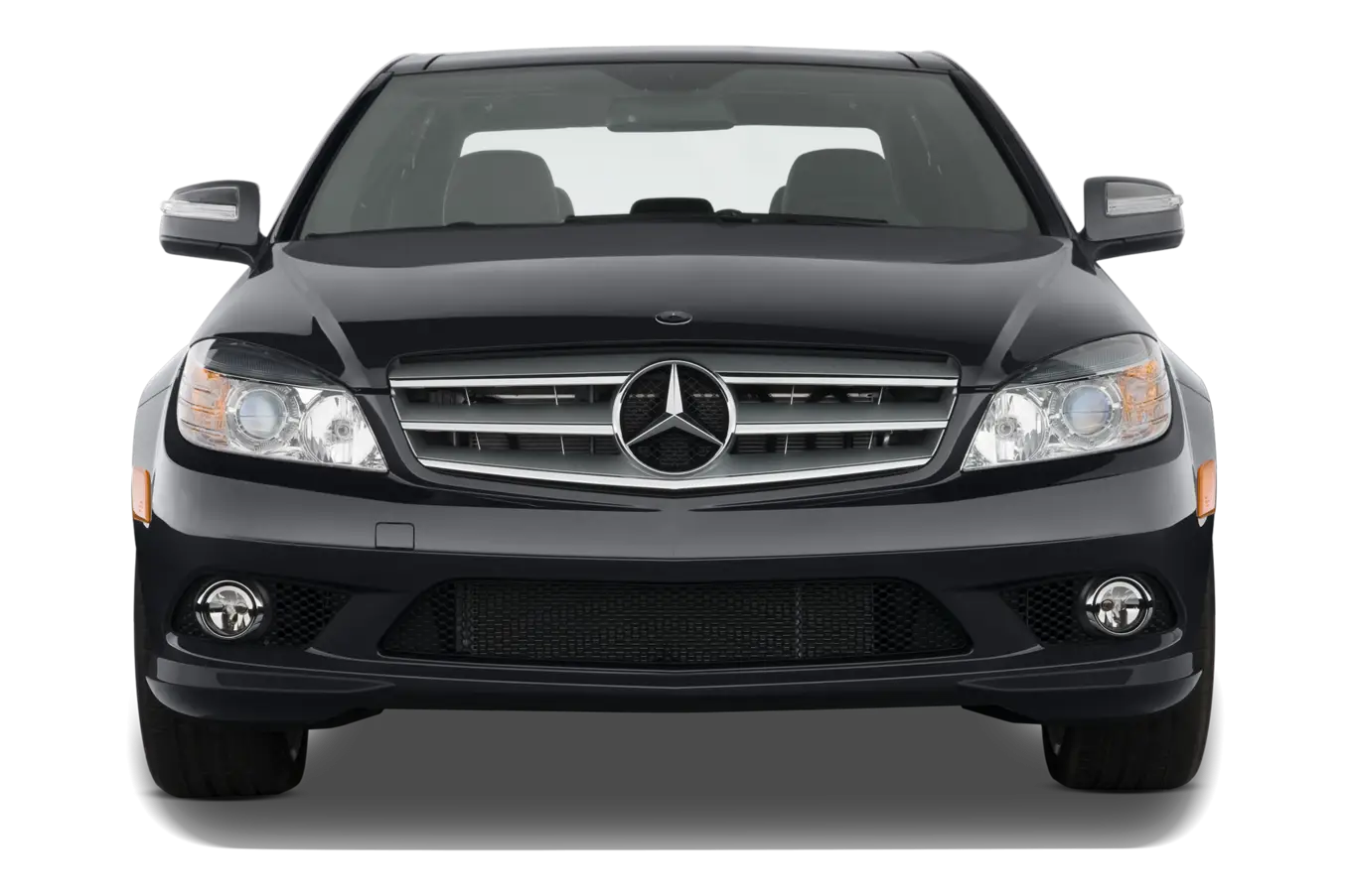 Black Luxury Car Front View