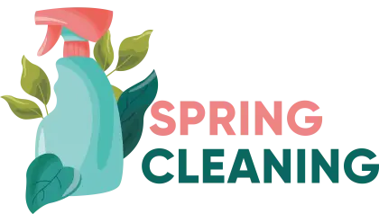 Spring Cleaning Graphic with Spray Bottle