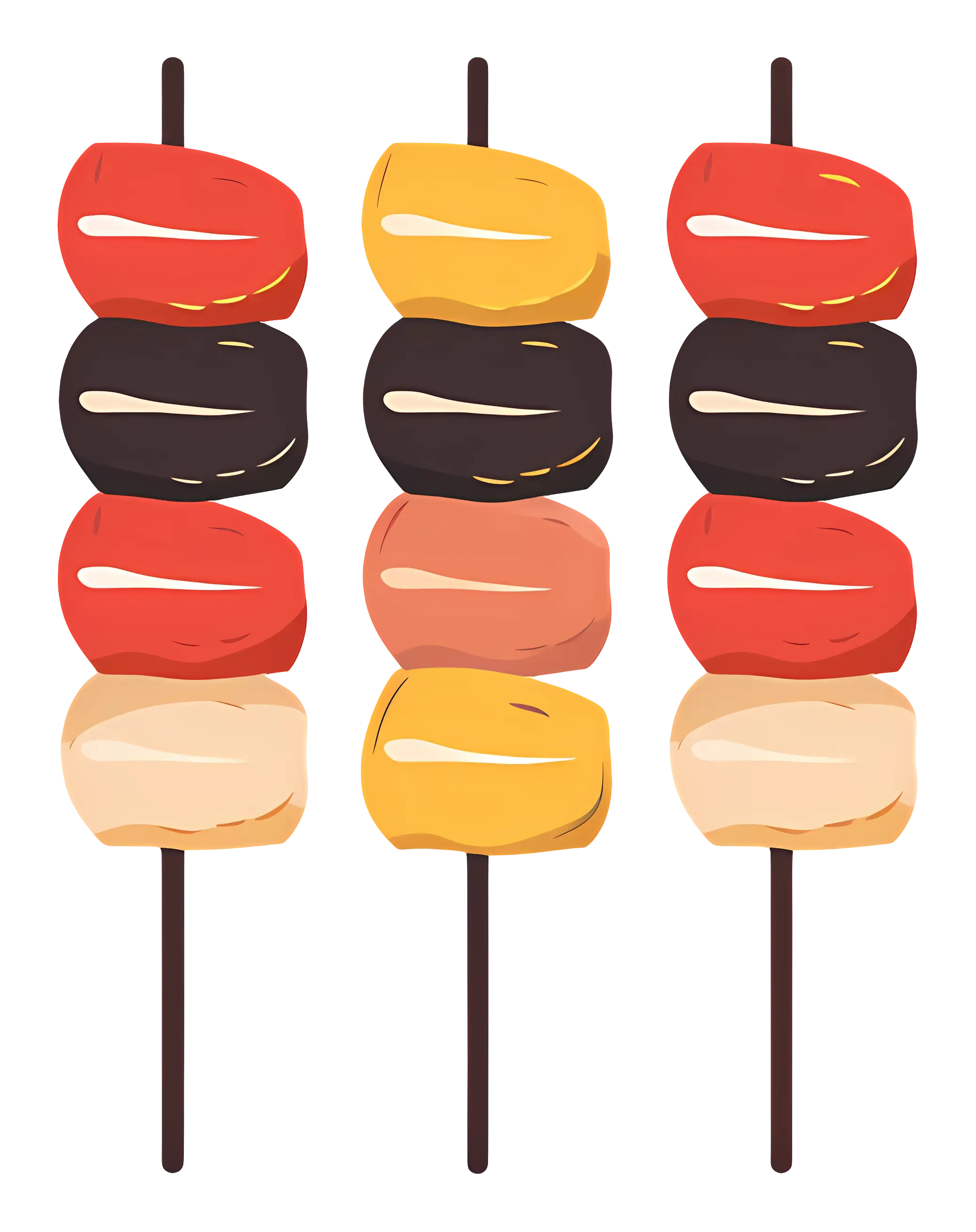 Colorful Skewers on Sticks