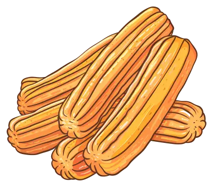 Delicious Yellow Churros Illustration