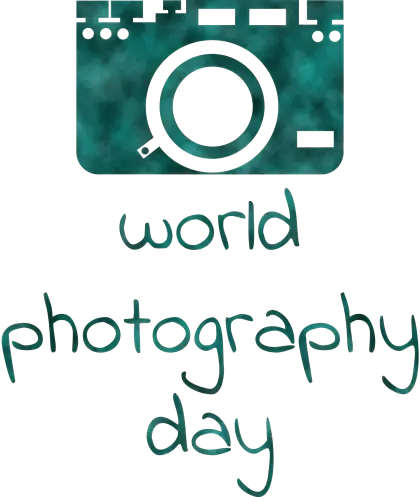 World Photography Day Logo with Camera