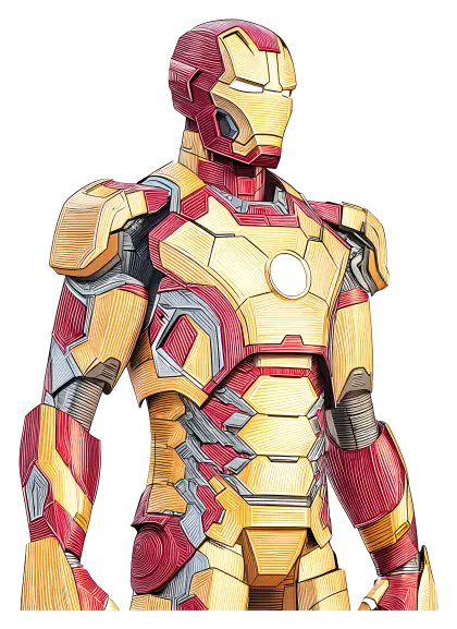 Iron Man in Red and Gold Armor