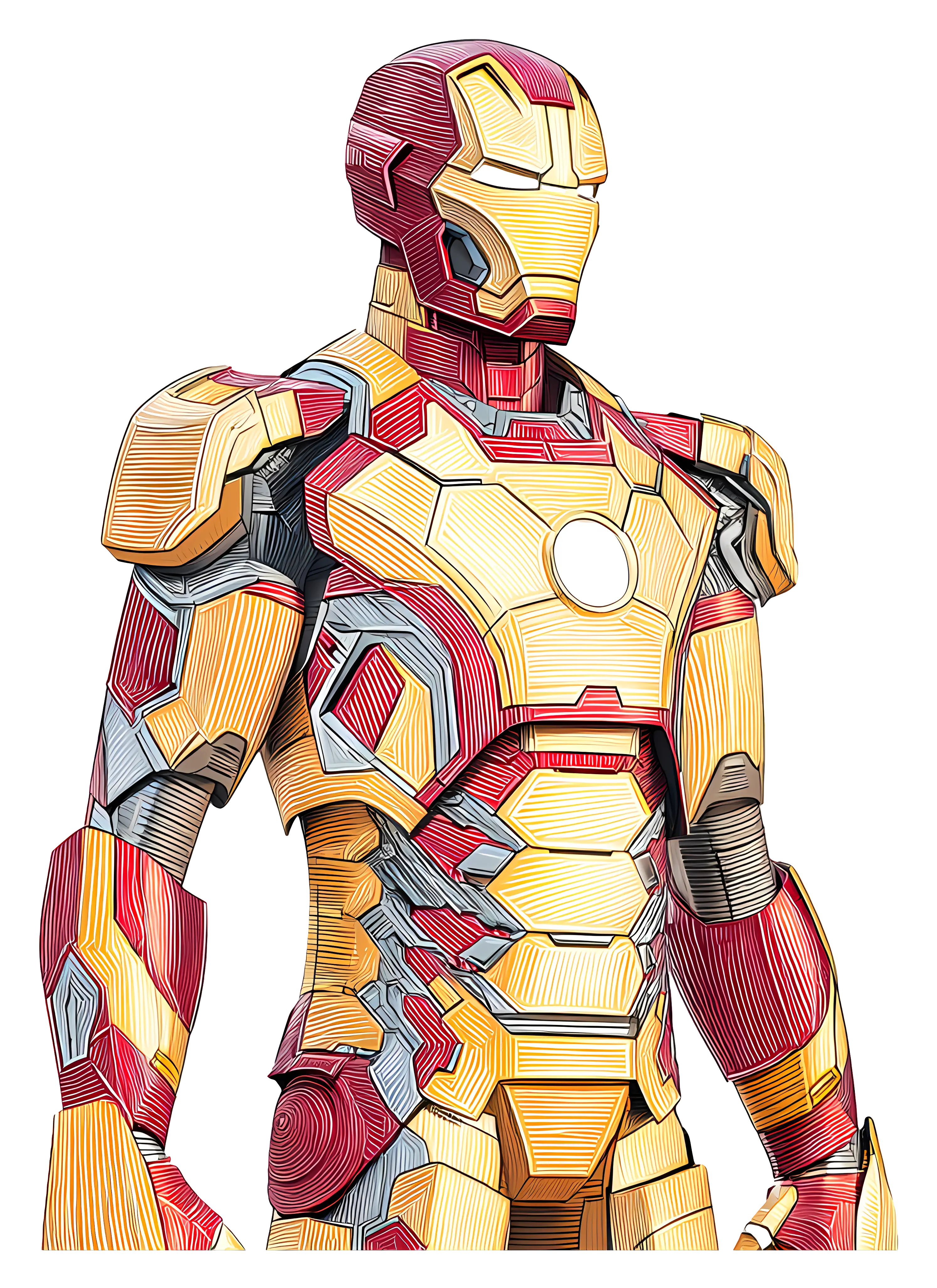 Iron Man in Red and Gold Armor