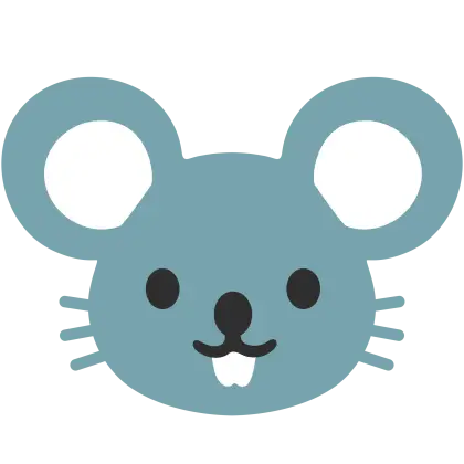 Cute Cartoon Mouse Face