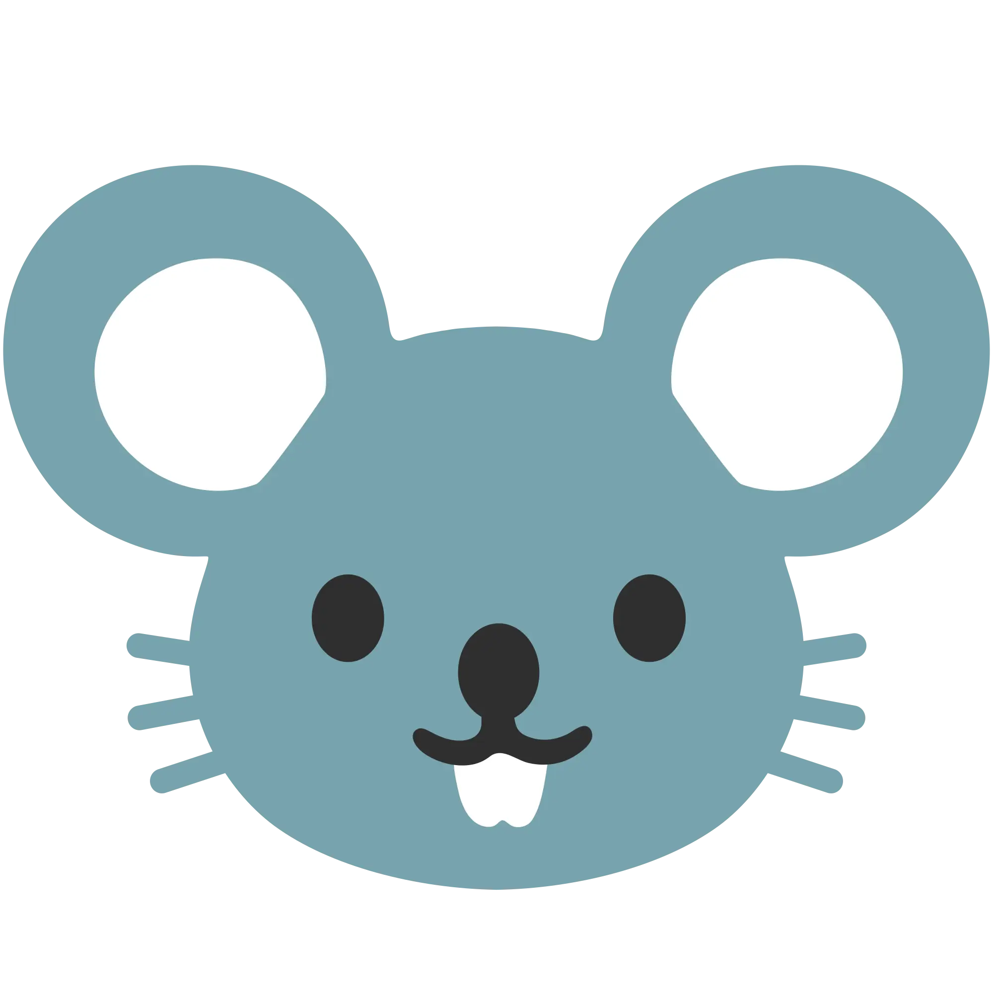 Cute Cartoon Mouse Face