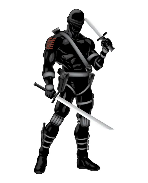 Black Ninja Character
