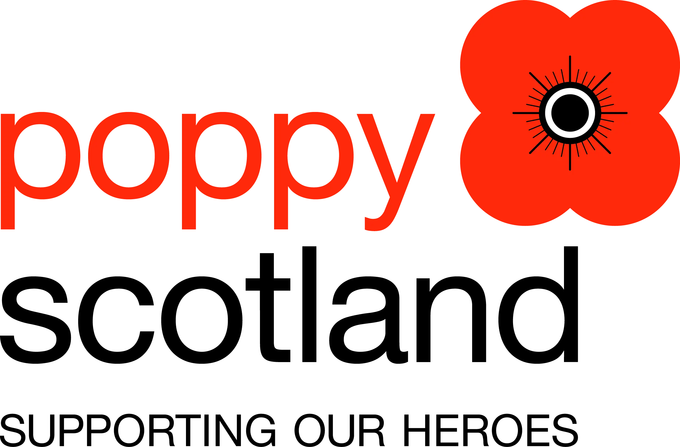 Poppy Scotland Supporting Our Heroes Logo