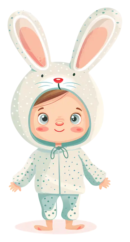 Cute Child in Bunny Costume