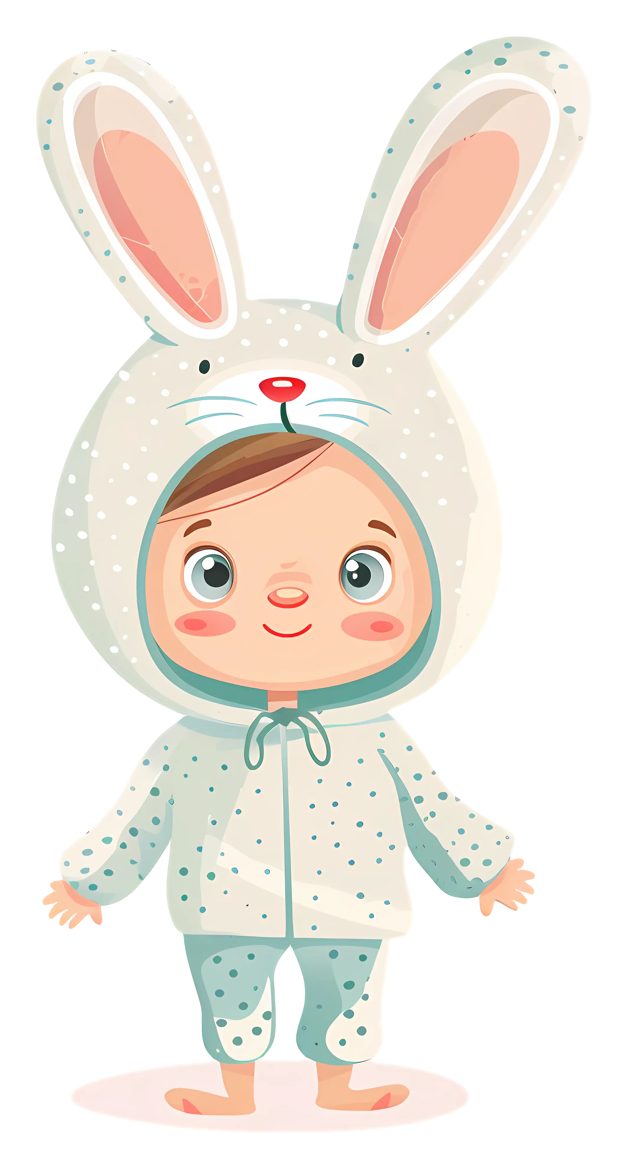 Cute Child in Bunny Costume