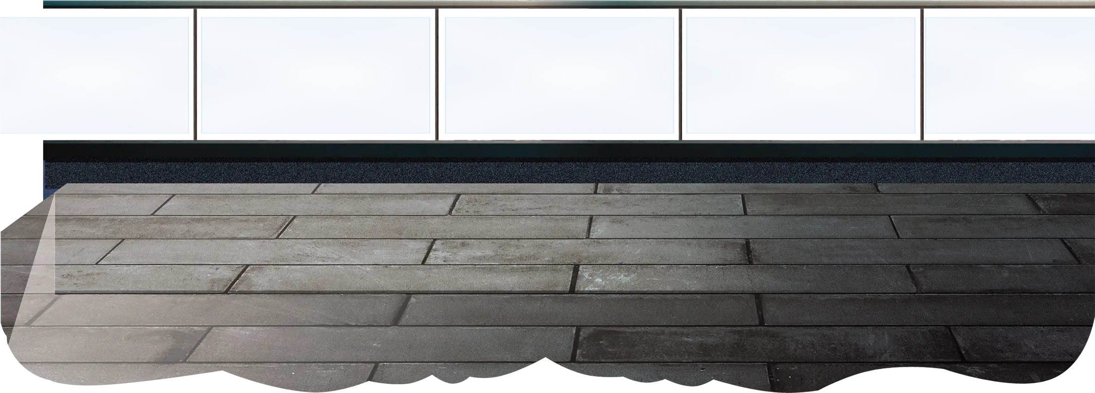 Simple Balcony with Railing and Floor