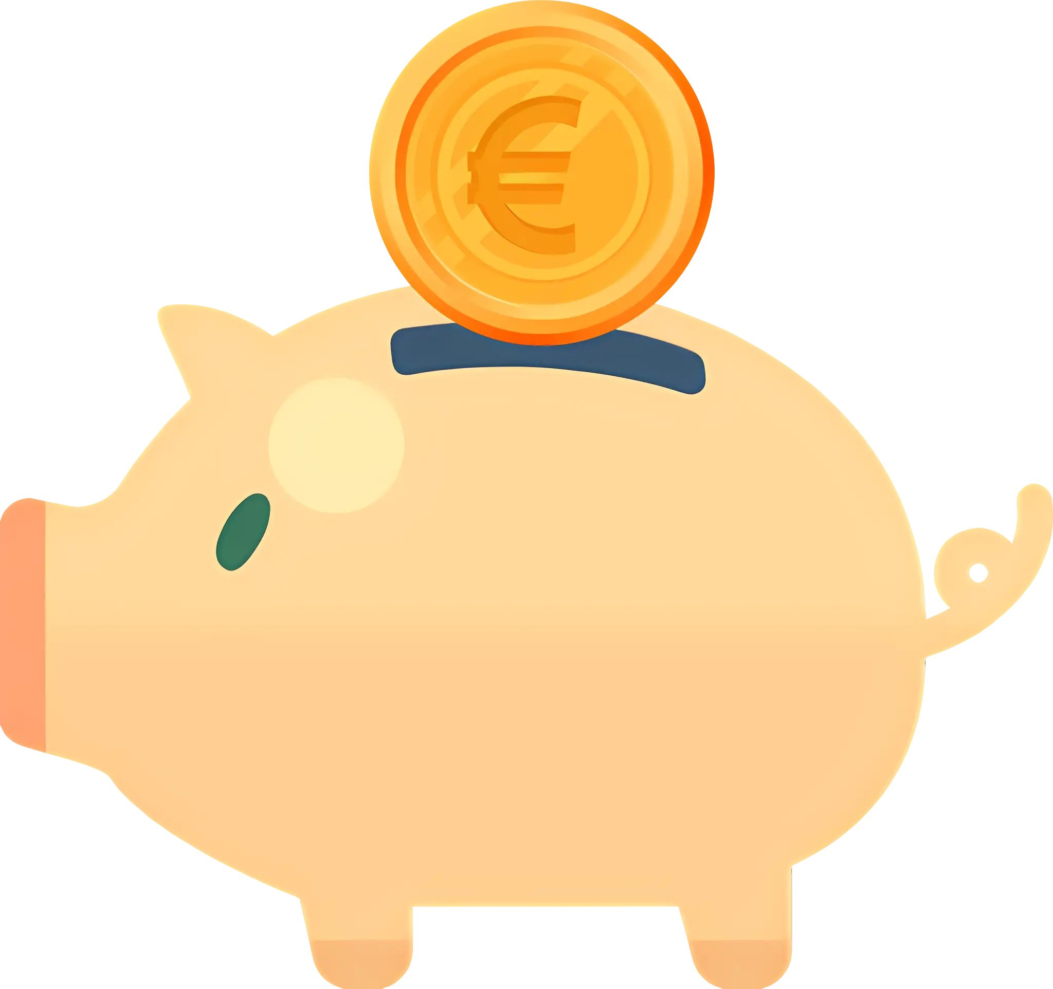 Piggy Bank with Coin