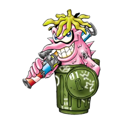 Cartoon Character with Spray Paint
