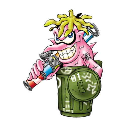 Cartoon Character with Spray Paint