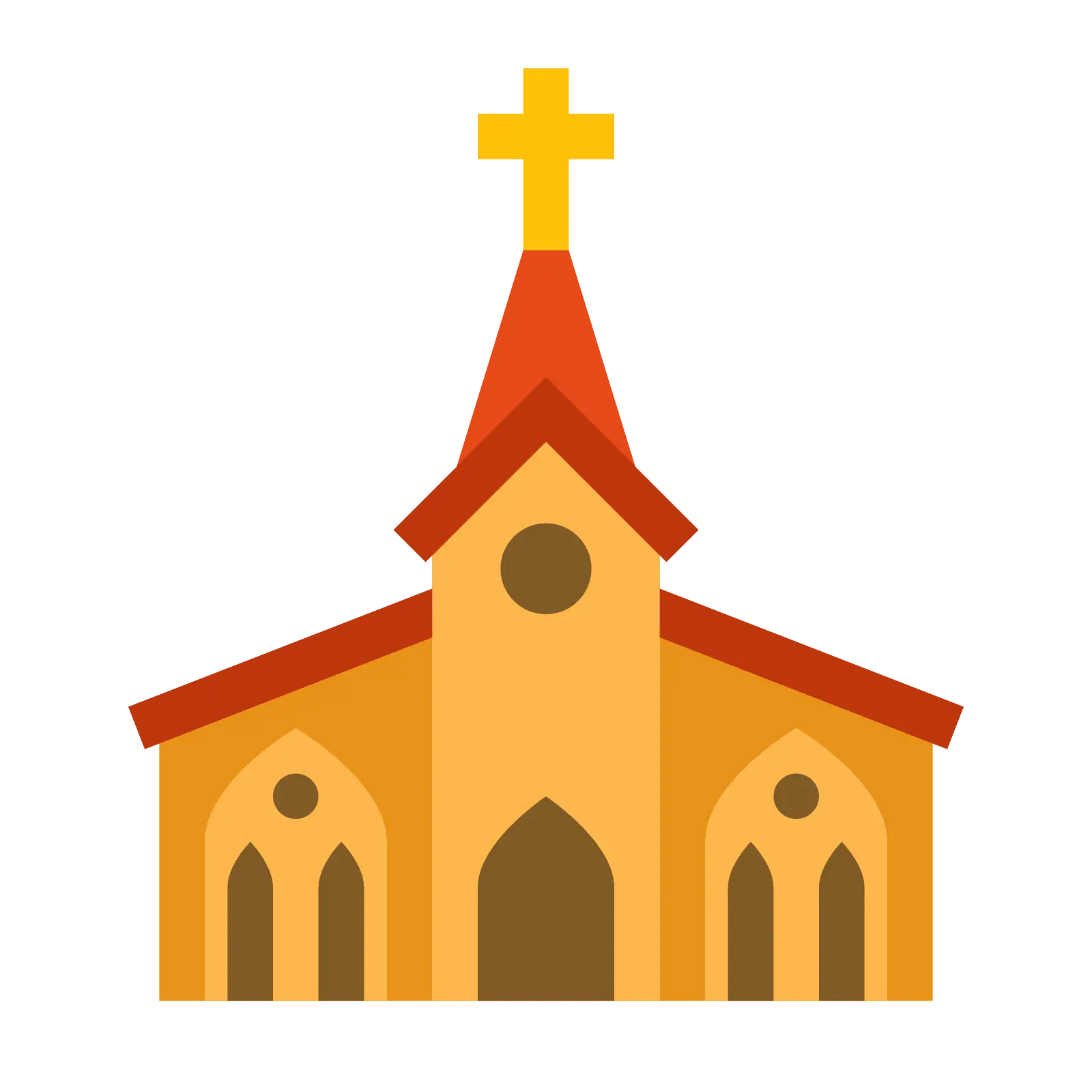 Icon of Church with Yellow Cross