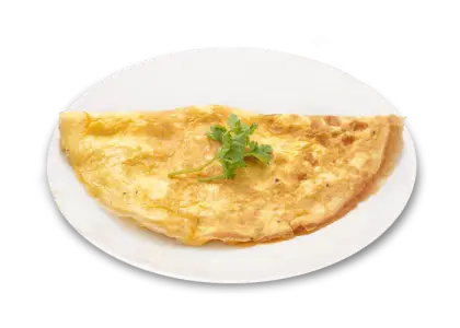 Simple Omelette on Plate