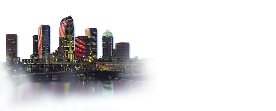 Illuminated City Skyline at Night