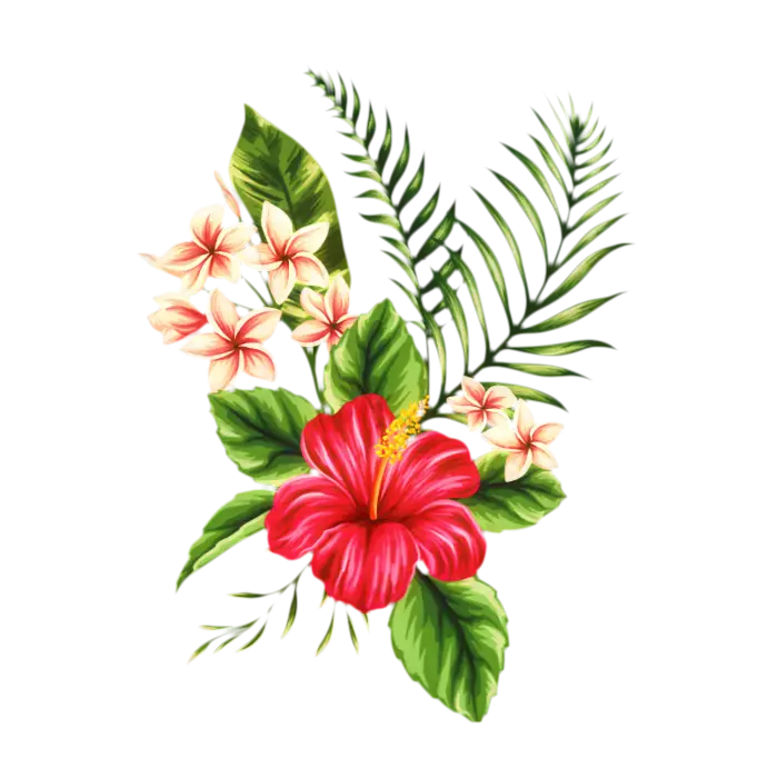 Tropical Hibiscus Flower Design