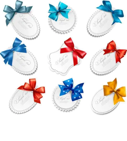 Assorted Bows with Decorative Tags