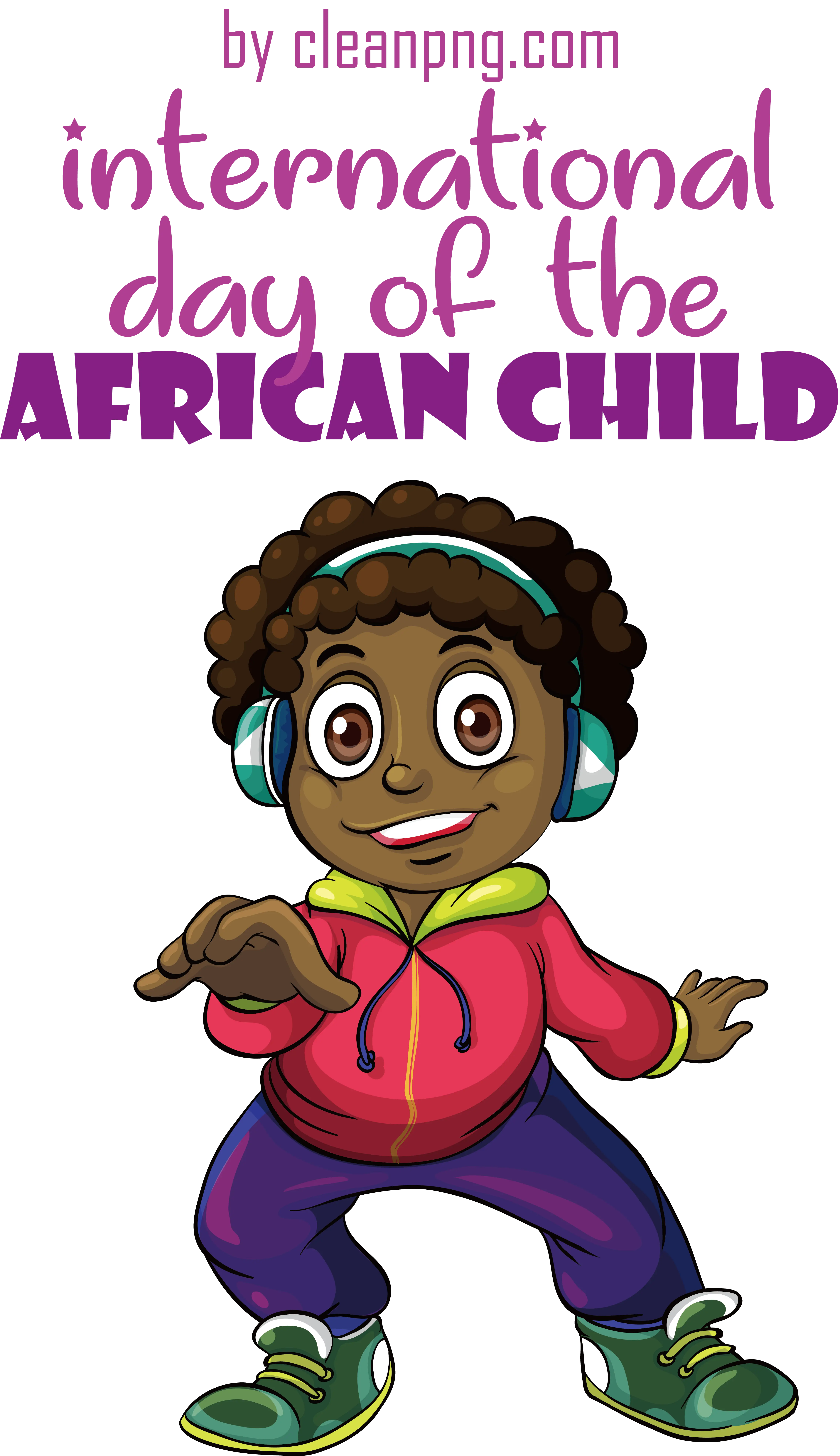 International Day of the African Child Cartoon Graphic