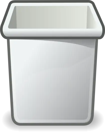 Simple Gray Trash Can