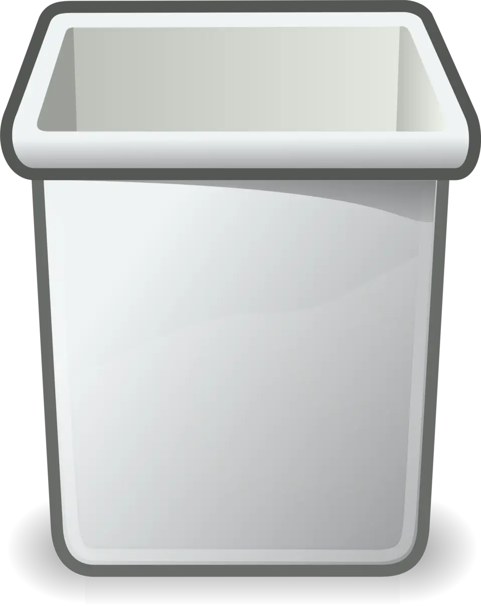 Simple Gray Trash Can